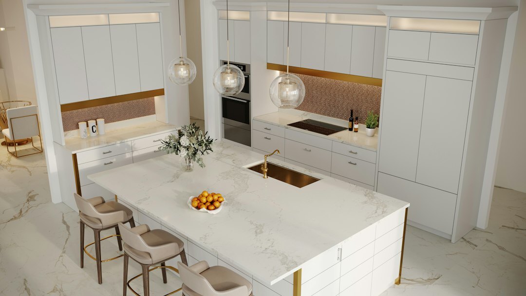 luxury marble kitchen counter