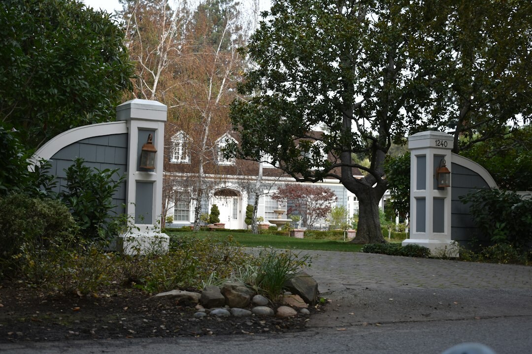 celebrity mansion entrance